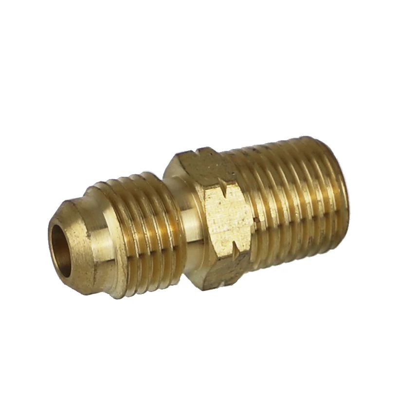 Male flare to pipe thread brass pipe fitting connecter