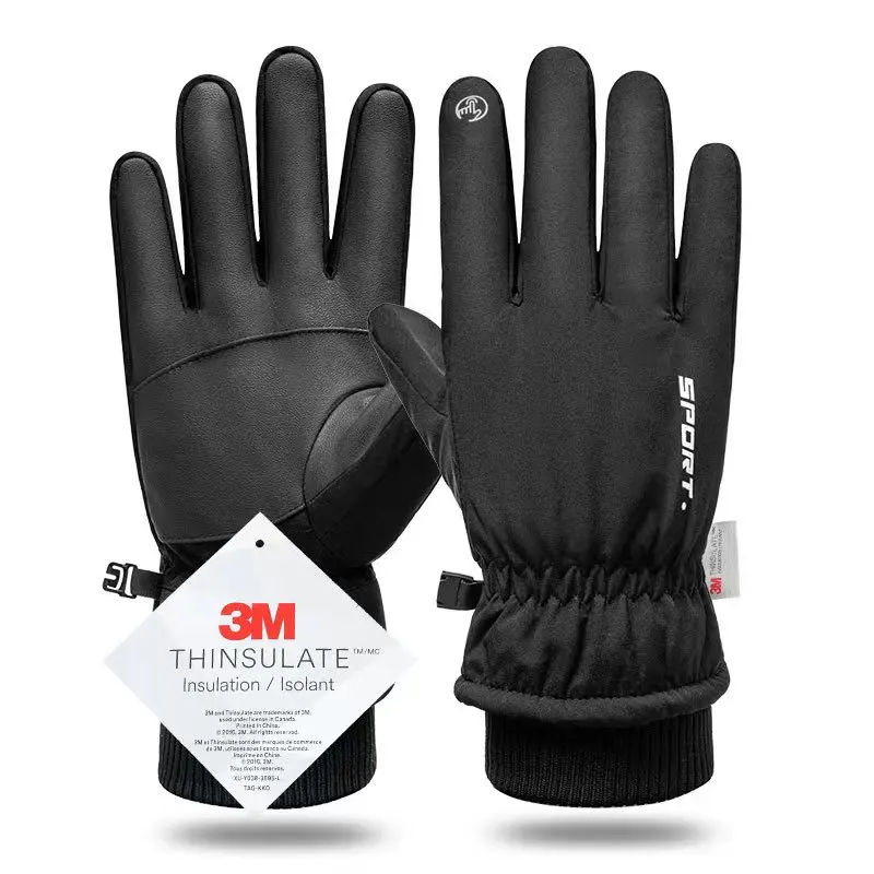 Thermal Non Slip Private Label Long Cuff Insulated Fleece Winter Gloves Warm Touch Screen Women Men for Outdoor Cold Weather .