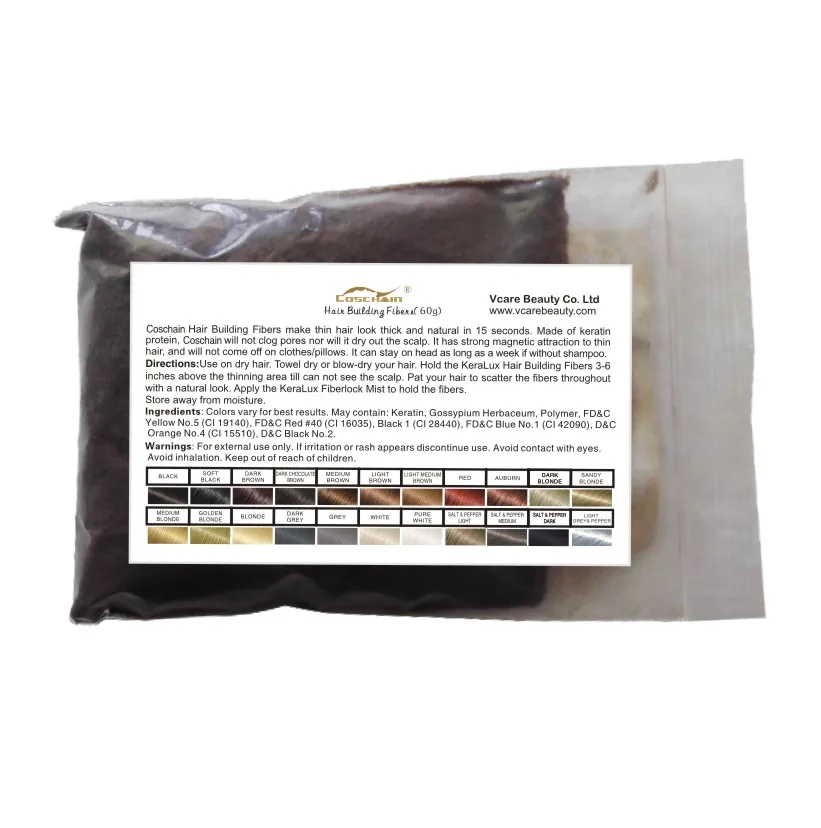 free shipping make hair raw material fibers hair fiber refills