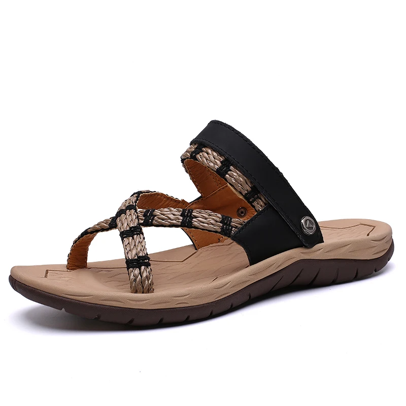 New model wholesale summer Hemp rope weaving sandal maroc casual brand driving shoes for men low prices factory