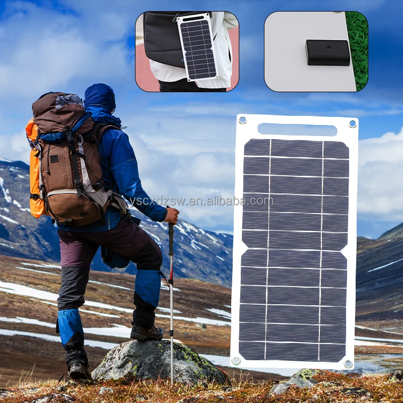 6W 5V Flexible Solar Panels For Mobile Phone Chargers And Outdoor Solar Kits Solar Panel Monocrystalline Photovoltaic Panel