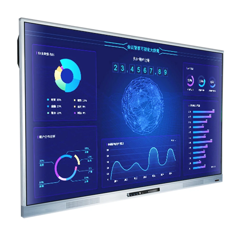 September Hot Selling High quality 65 inch 4K led Lcd wireless Smart touch board display interactive flat panel for Conference