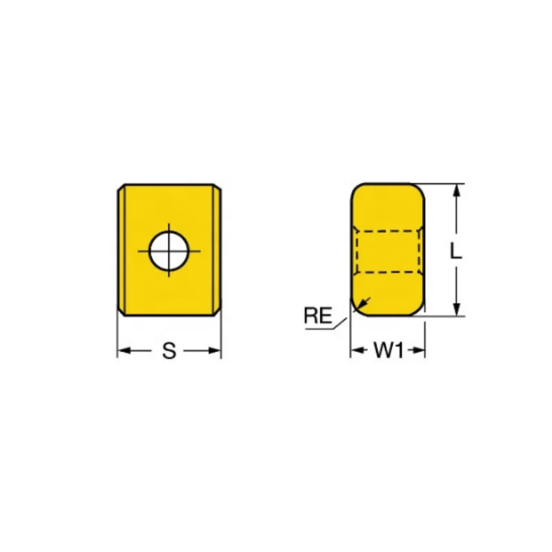 Railway Wheel Reprofiling Inserts Heavy Duty LNUX 301940 Rectangle Carbide Turning Insert