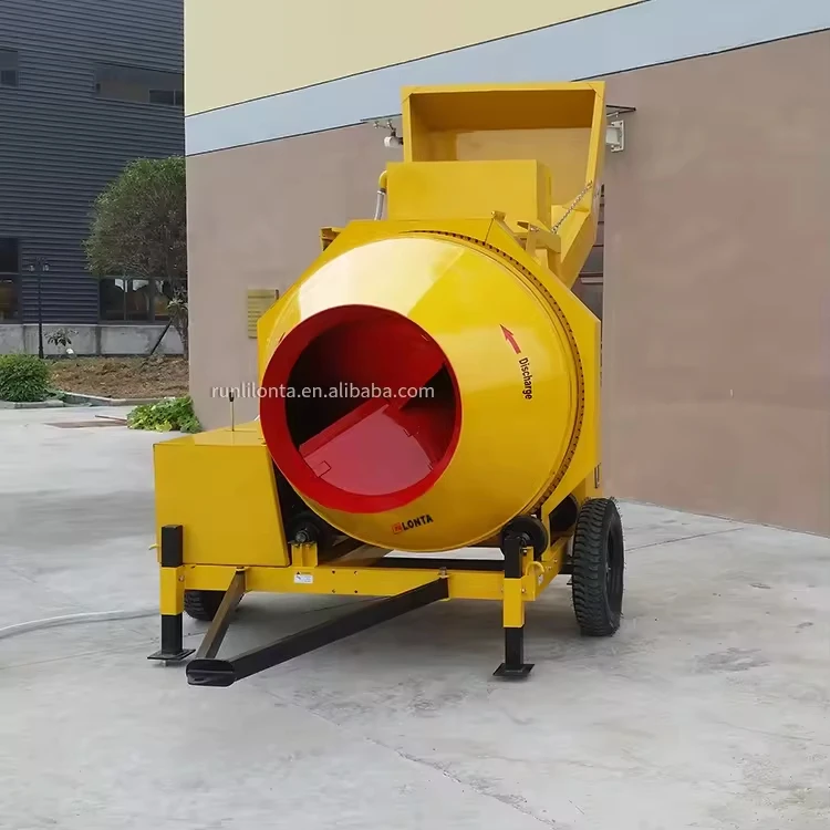 LONTA JZC500DH 3 bags 500L self loading diesel engine hydraulic pump betonniere construction cement concrete mixer machine price