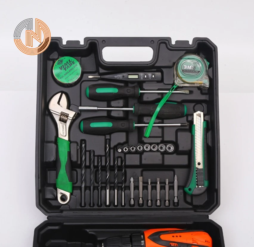 High efficiency Green and Orange color 36PCS Expanded rose combination Hardware tools set ,Hand tool set