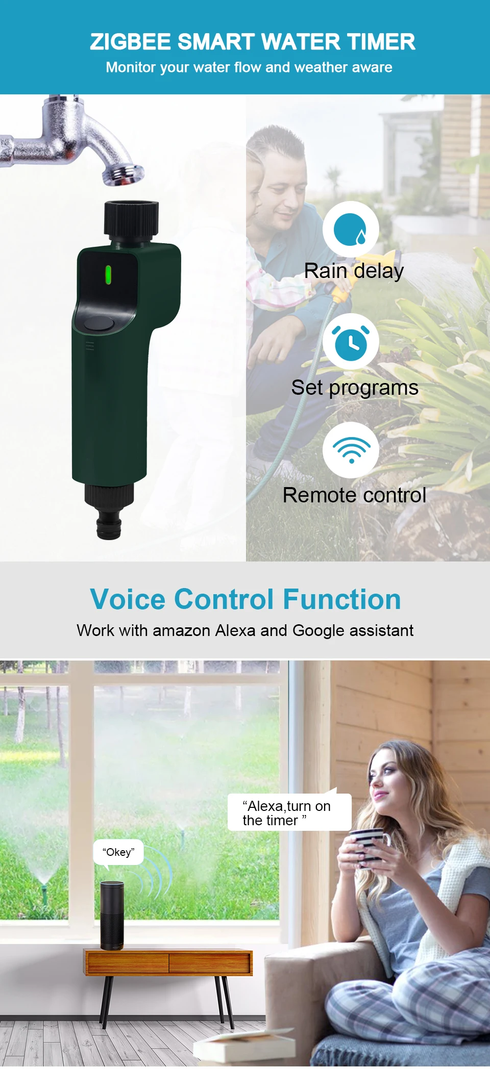 smart irrigation water timer sprinkler irrigation system