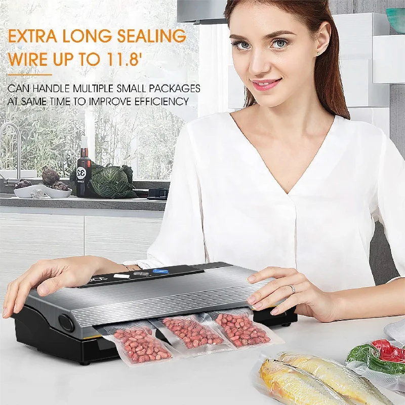 KOIOS 10 Sealing Bags Vacuum Sealer Packing Machine Food Vacuum Sealer With Up To 40 Consecutive Seals Dry Moist Modes