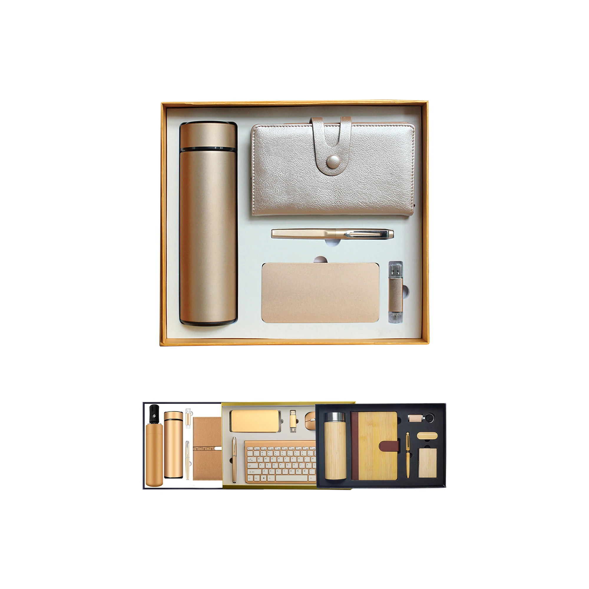 2025 Luxury 5 in 1 Diary Gift Custom Logo Executive Business Pen and Notebook Gift Box Set with Mouse
