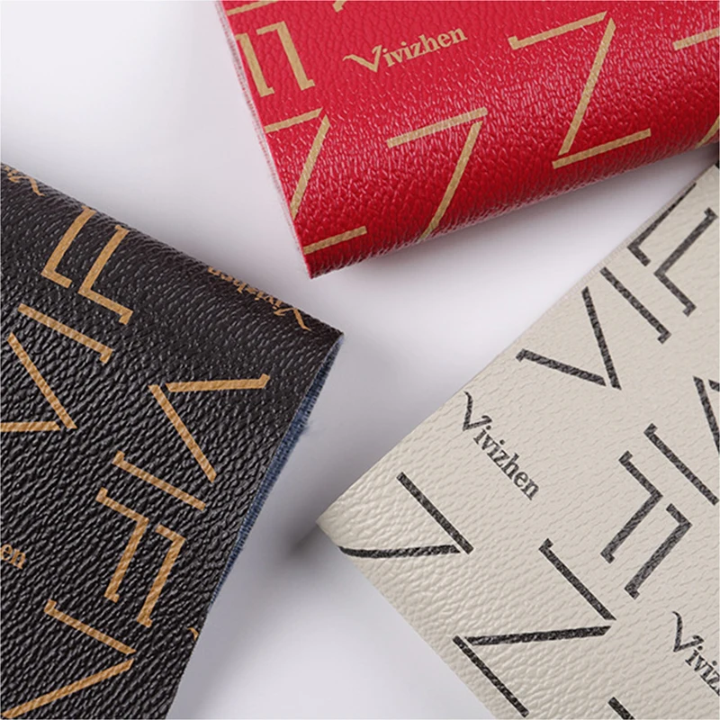 Synthetic soft leather product fabric alphanumeric printing leather for suitcase handbag shoes belt