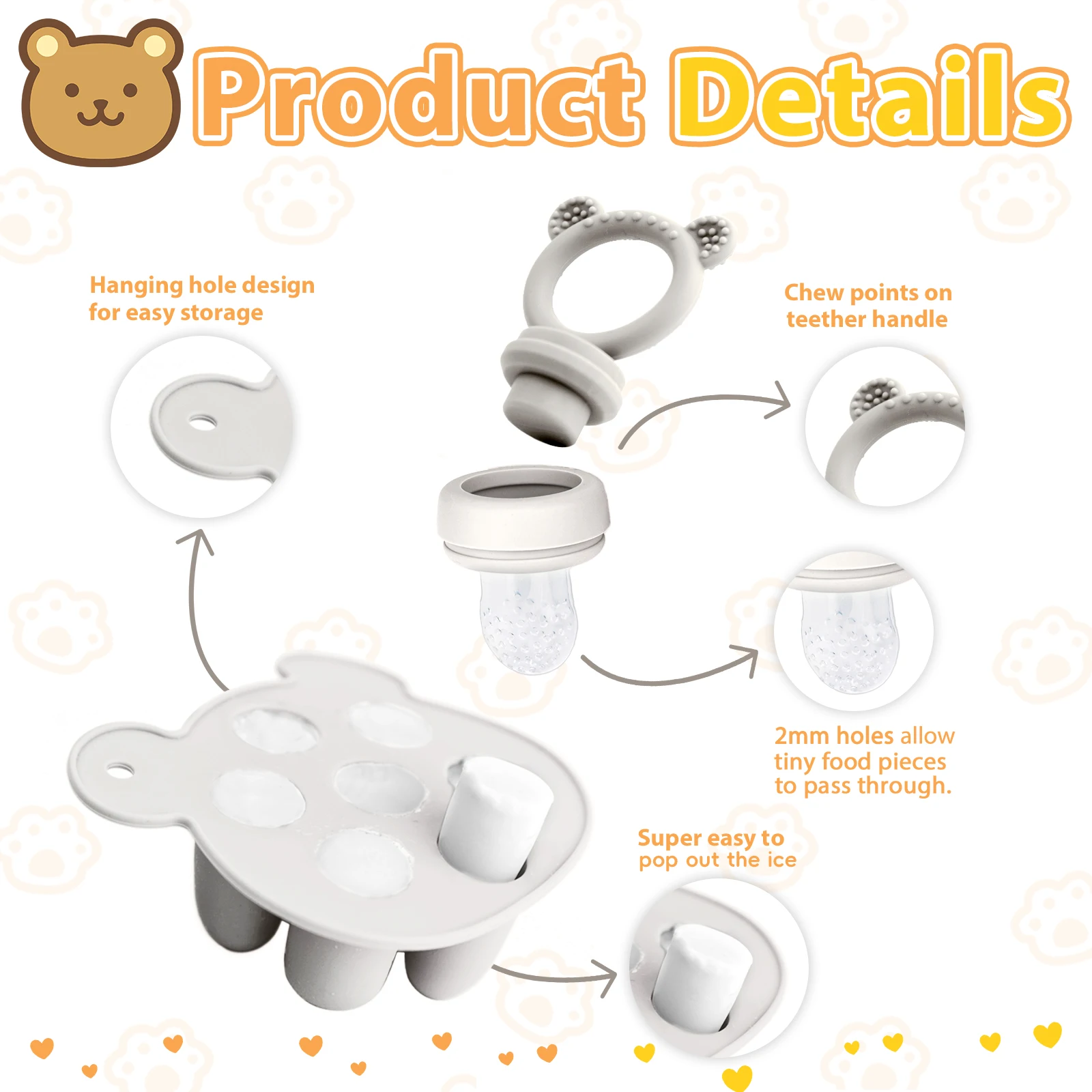 Silicon Baby Tteether 2024 Baby Fruit vegetable Feeder Pacifier Foodie Feeder Trending New Baby Bpa Free