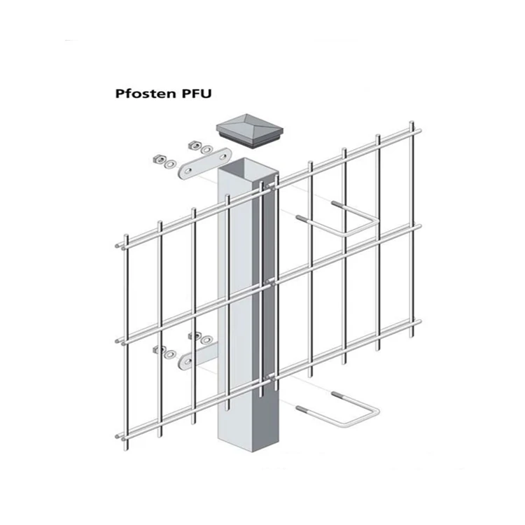 Easily assembled customized 2D fence Twin wire fence welded Wire Mesh 868/656 Powder Coated Privacy Double Wire Fencing