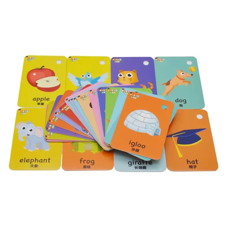 Factory Customized Paper Education Flash color Card Printing Learning Card English Flash Card For Kids