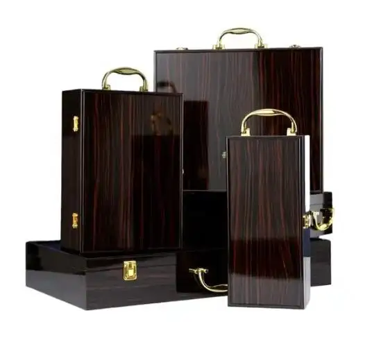 Customized Elegance Wooden Wine Box | Premium Luxury Gift Case with Hinged Lid & Secure Clasp | Perfect for Wine Lovers