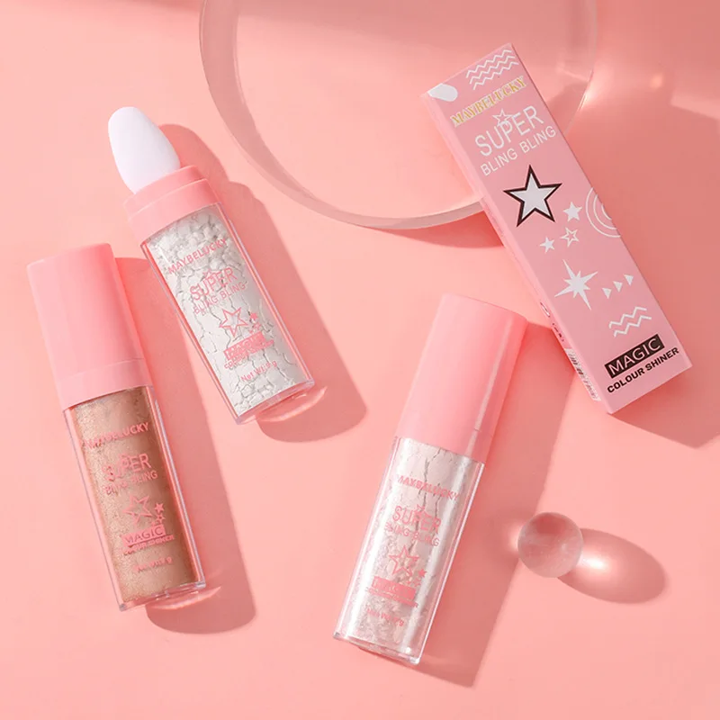 highlight fairy shadow pink glitter delicate contour stick brighten full body pat powder