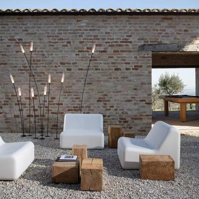 Lumind IP65 waterproof stainless steel acrylic landscape garden decoration pillar reed LED Decor lawn lamp