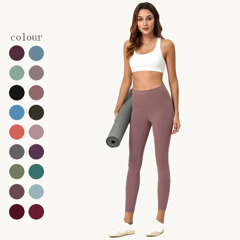 Wholesale High Quality Nylon Npandex Neon High Waist Breathable Fitness Leggings Sexy Yoga Pants With Pockets For Women