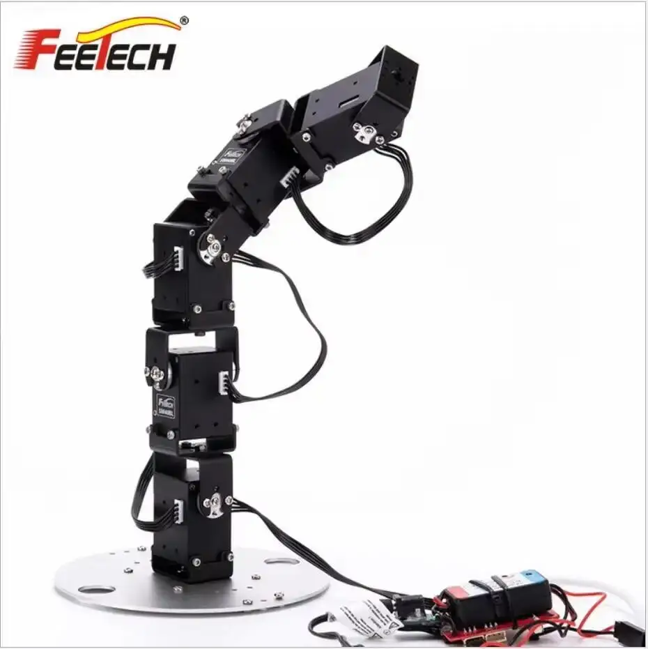 6 шт. Feetech STS3215 7 4 В 19 кг Роботизированная рука с высоким крутящим моментом Интеллектуальный сервопривод шины TTL Программирование робот гоночный 360 градусов карданный