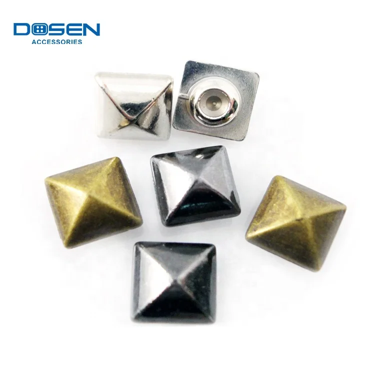 Пользовательские Античная серебро латунь Gunmetal Металл поп заклепки Шпильки Шипы для джинсы женщин куртки обувь сумки