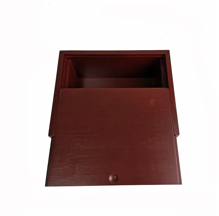 Luxury wooden bamboo smell proof weed portable stash box with magnetic rotating lid lock