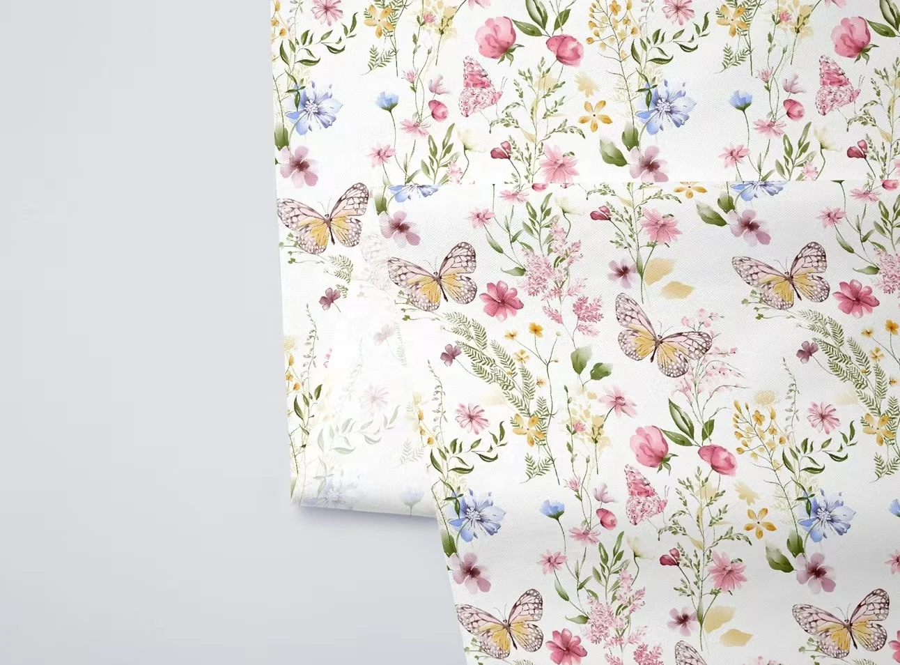 new design butterfly printed cotton fabrics for making baby clothes