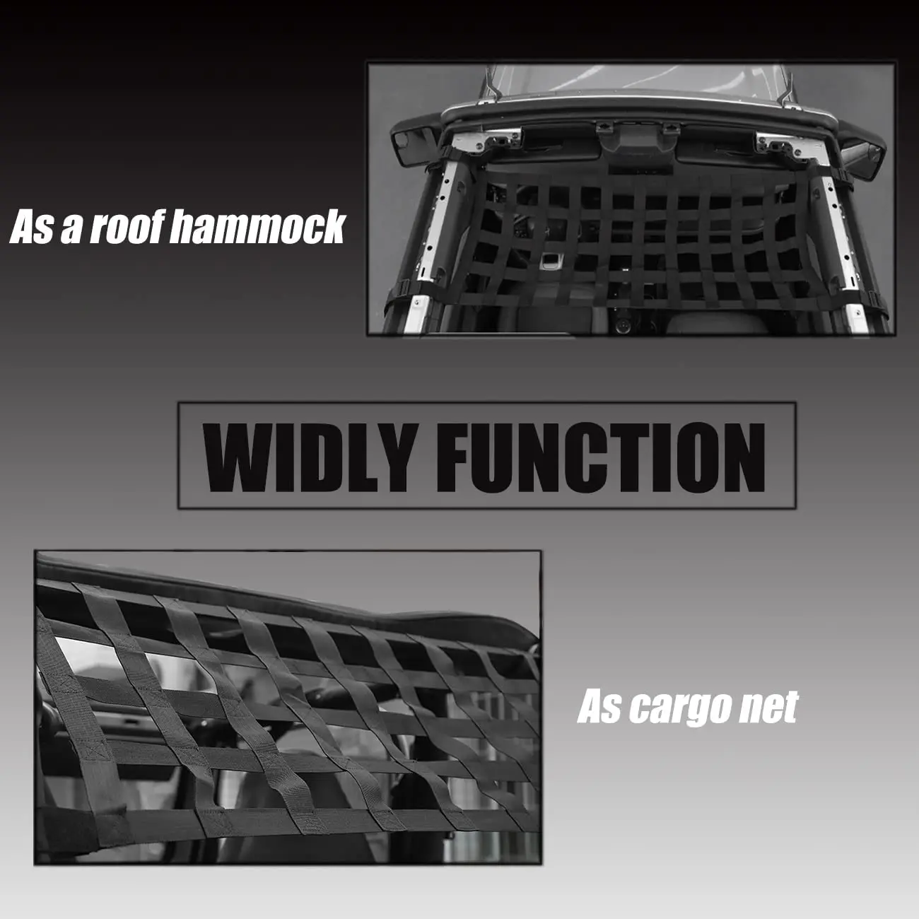 customized heavy duty cheap price polyester black trailer cargo net for wholesale