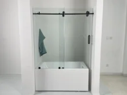 Factory Price Free Sample Frameless Shower Glass Door Walk In Tub Shower Combo Bathtub 6.8.10mm Bathtub Shower Glass Sliding Doo