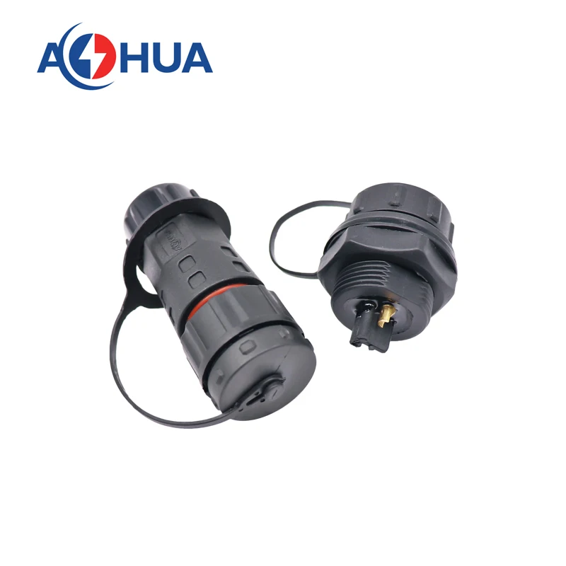 AOHUA Black female Rear panel type plug socket low current 5 A2 A 1 A OD 2.6mm-10mm PVC/Rubber cable connector for outdoor LED