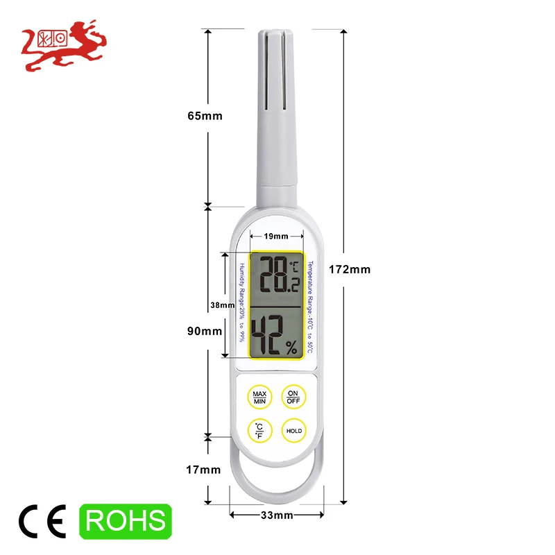 Hot Selling Date Hold Household Indoor Digital Temperature Humidity Meter
