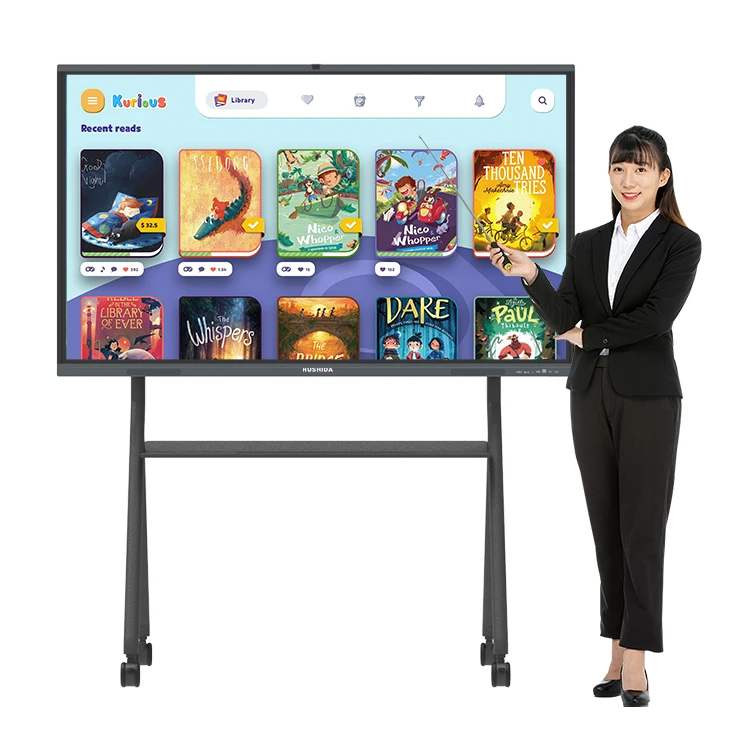 Customized All-In-One 75 85 100 110 inch Meeting School Interactive Board For Kids Children