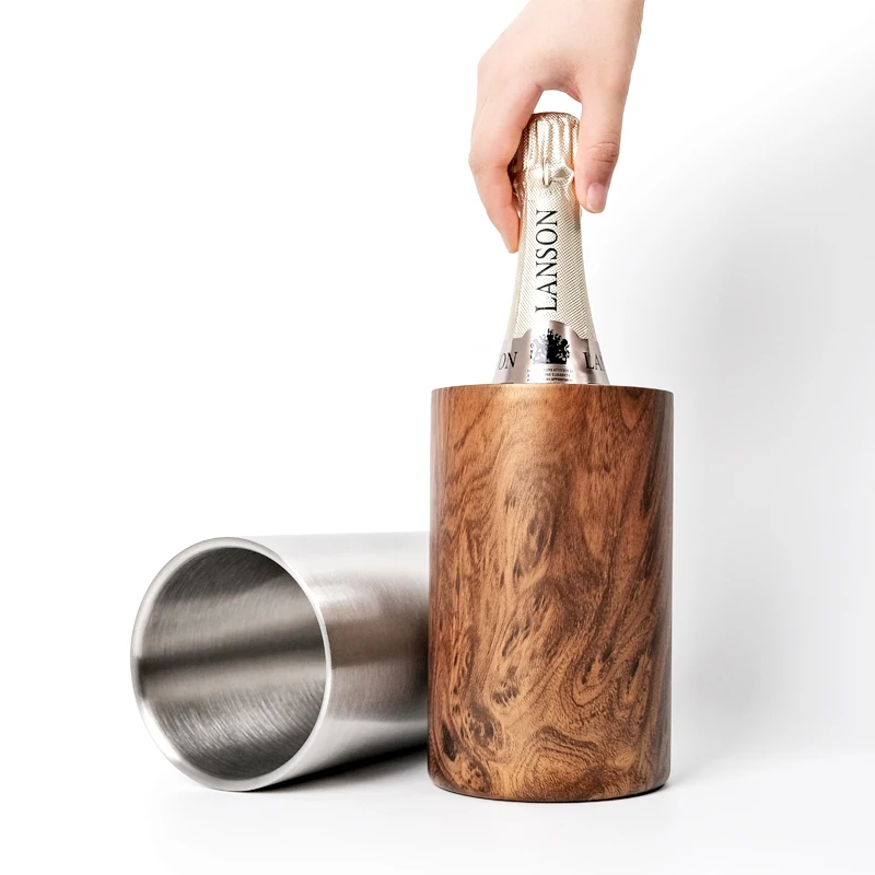 Amazon Top Seller 750ml Wine Bottle Stainless Steel Champagne Wine Chiller Bucket