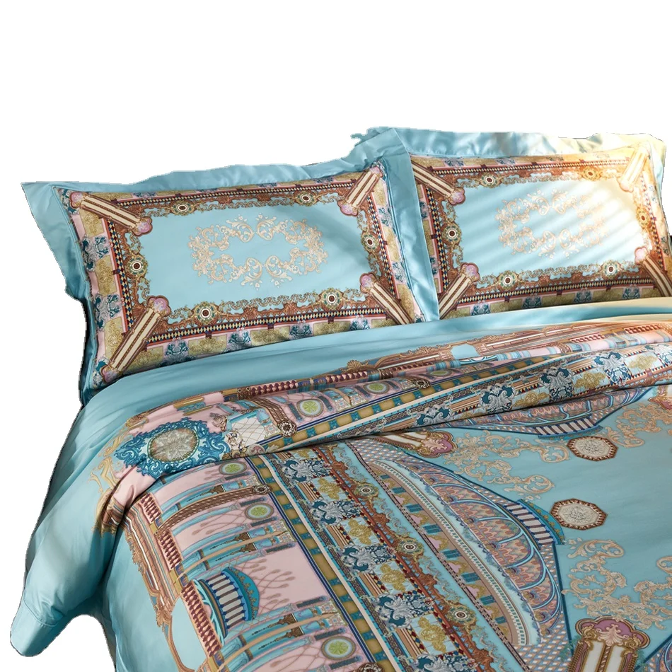 
100% 100s yarncount digital print cotton duvet cover sets 