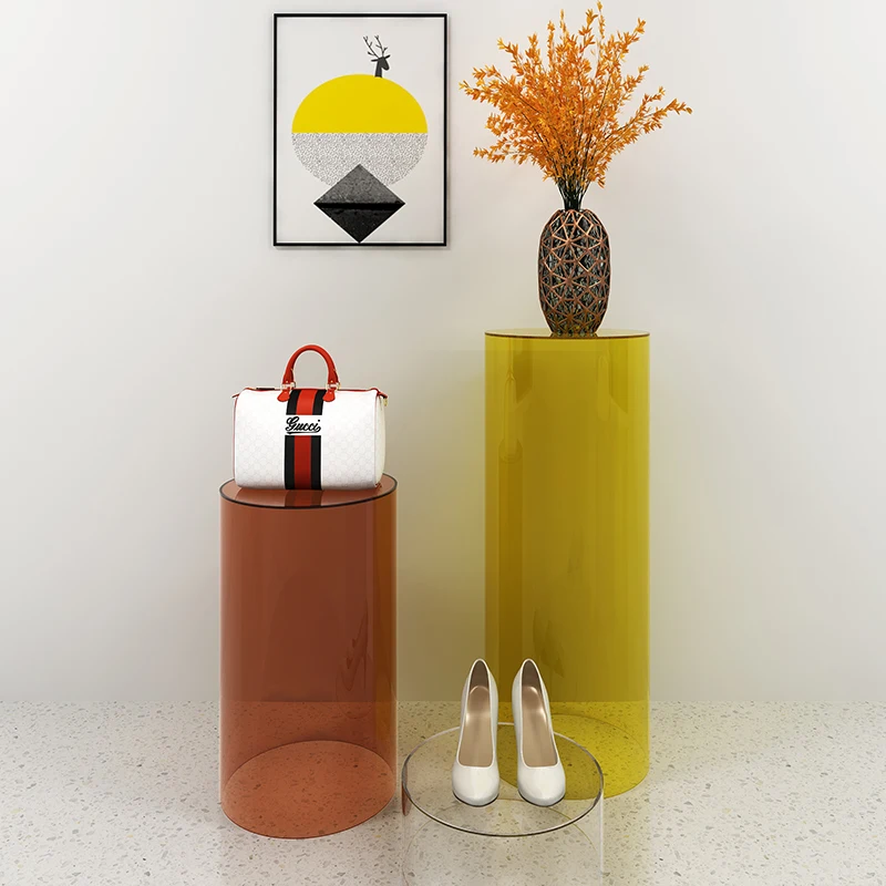 Shopping Mall Acrylic Display Jewelry Handbag Showcase Clear Acrylic Shoe Box Window Display Showcase