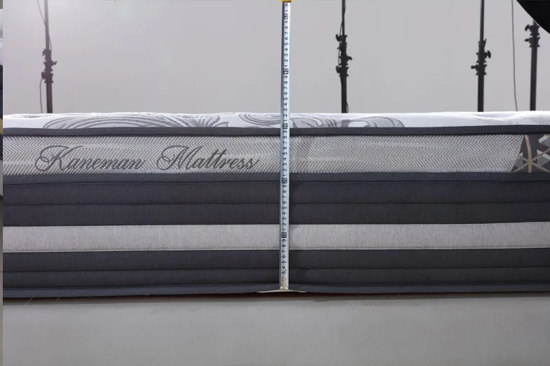 Luxury 7 Zone Pocket Spring Bed Mattress Queen Size Latex Roll Up Mattress In Box Colchon