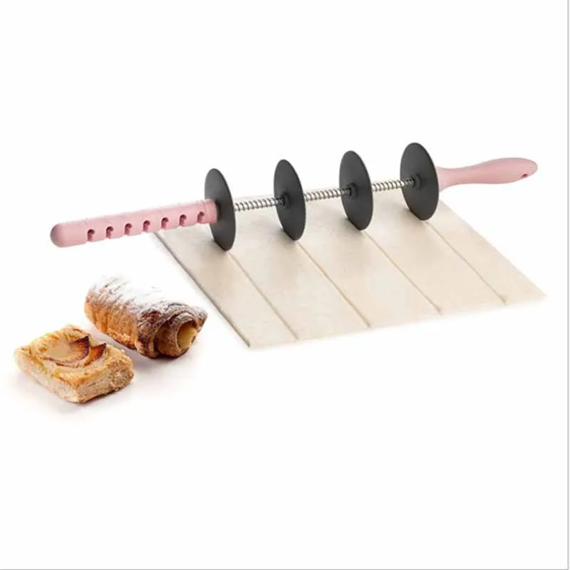 Plastic cake croissant bread wheel knife baking tool kitchen non-stick cutter cake dough rolling pin