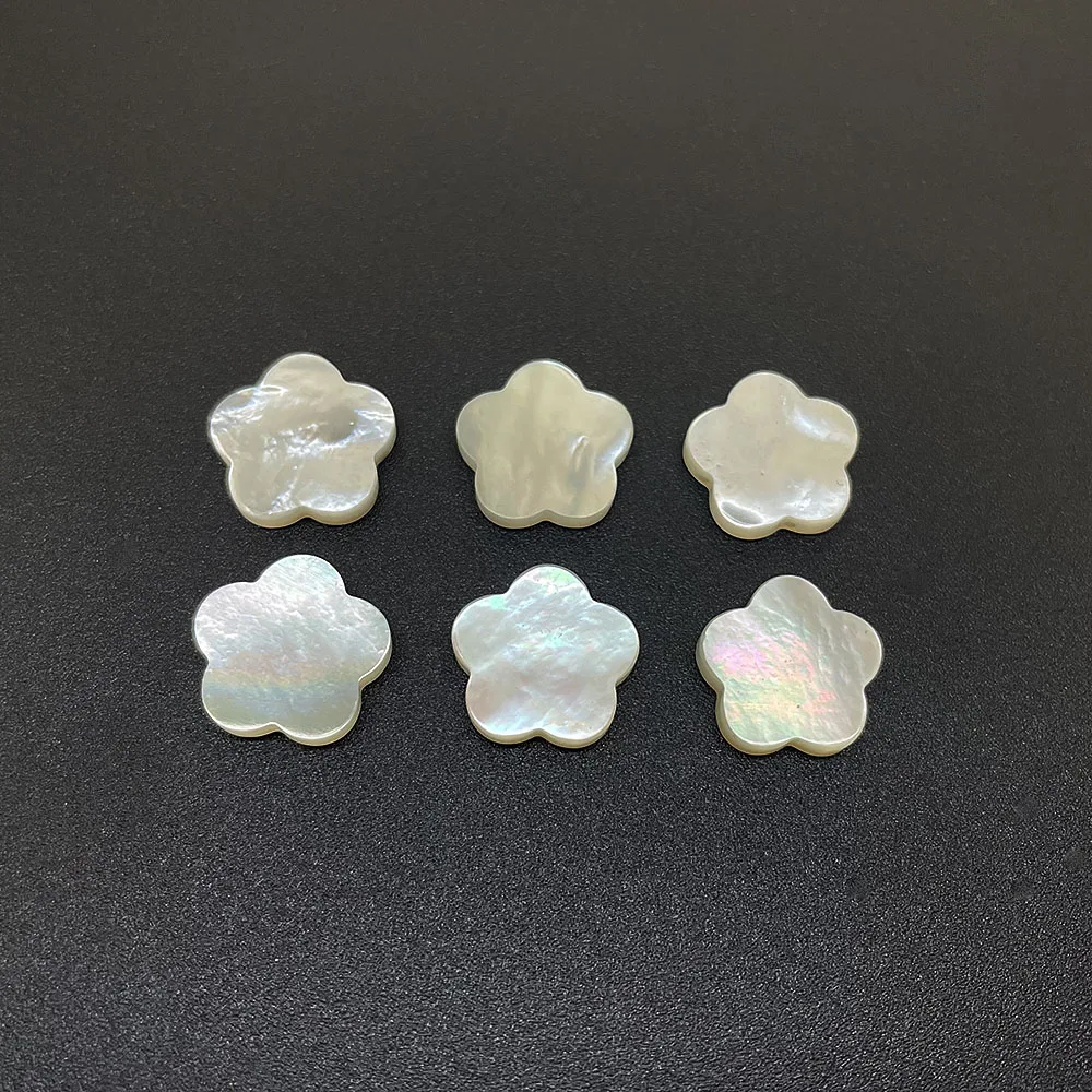 Plum Blossom Natural White Mother of Pearl  For Earring