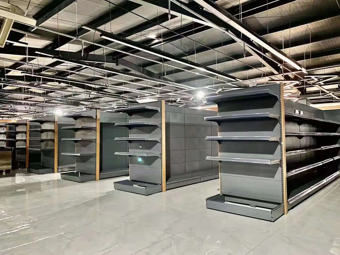 ChaoYu 5 Layers Metal Double Side Supermarket Rack Retail Heavy Duty Convenience Gondola Supermarket Shelves