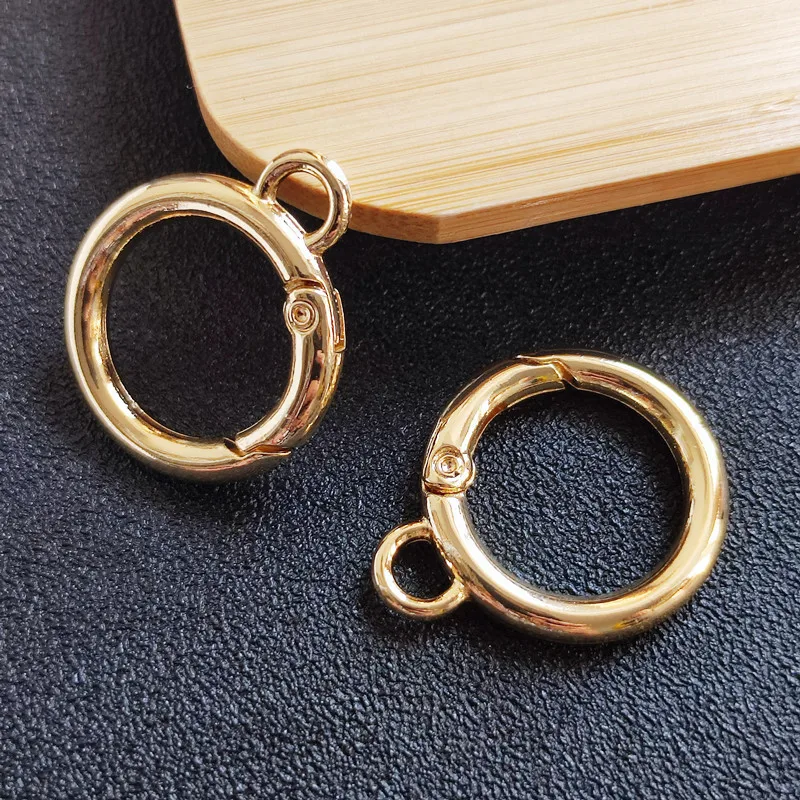 18MM ring hanging buckle open spring ring hardware metal buckle peach heart round lifting ring connection hook