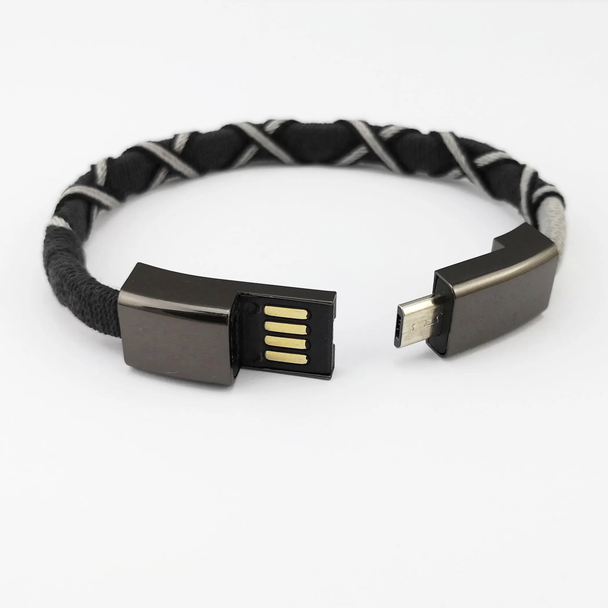 Лучшие продажи нейлоновый плетеный браслет зарядное устройство usb кабели для мобильного телефона