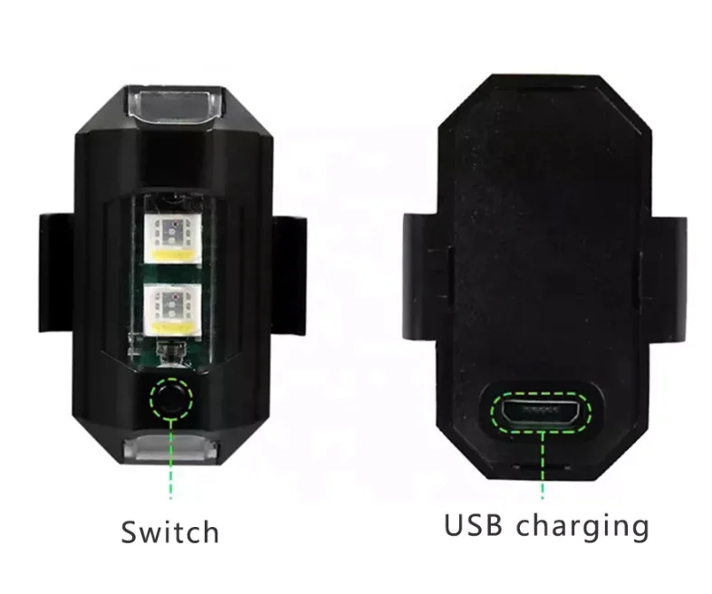 7 colors led aircraft Strobe Lights Flash Light Rechargeable motorcycle Helicopter Aircraft Warning Drone strobe lights