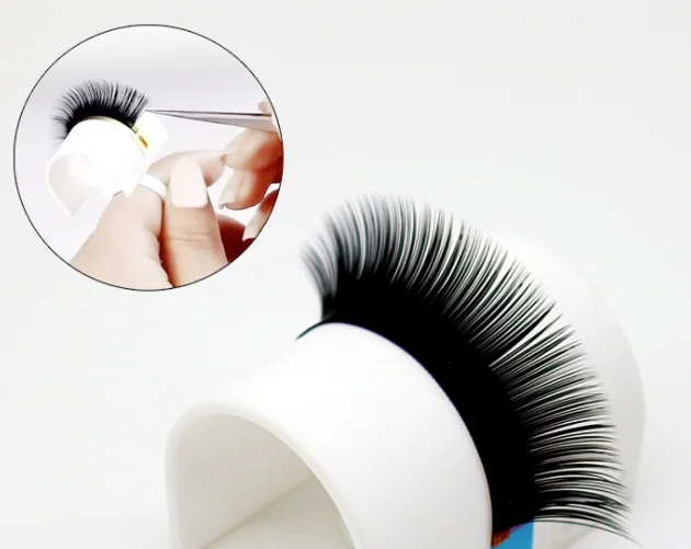 
U shape eyelashes extension glue ring lashes pallet with glue holder tools 