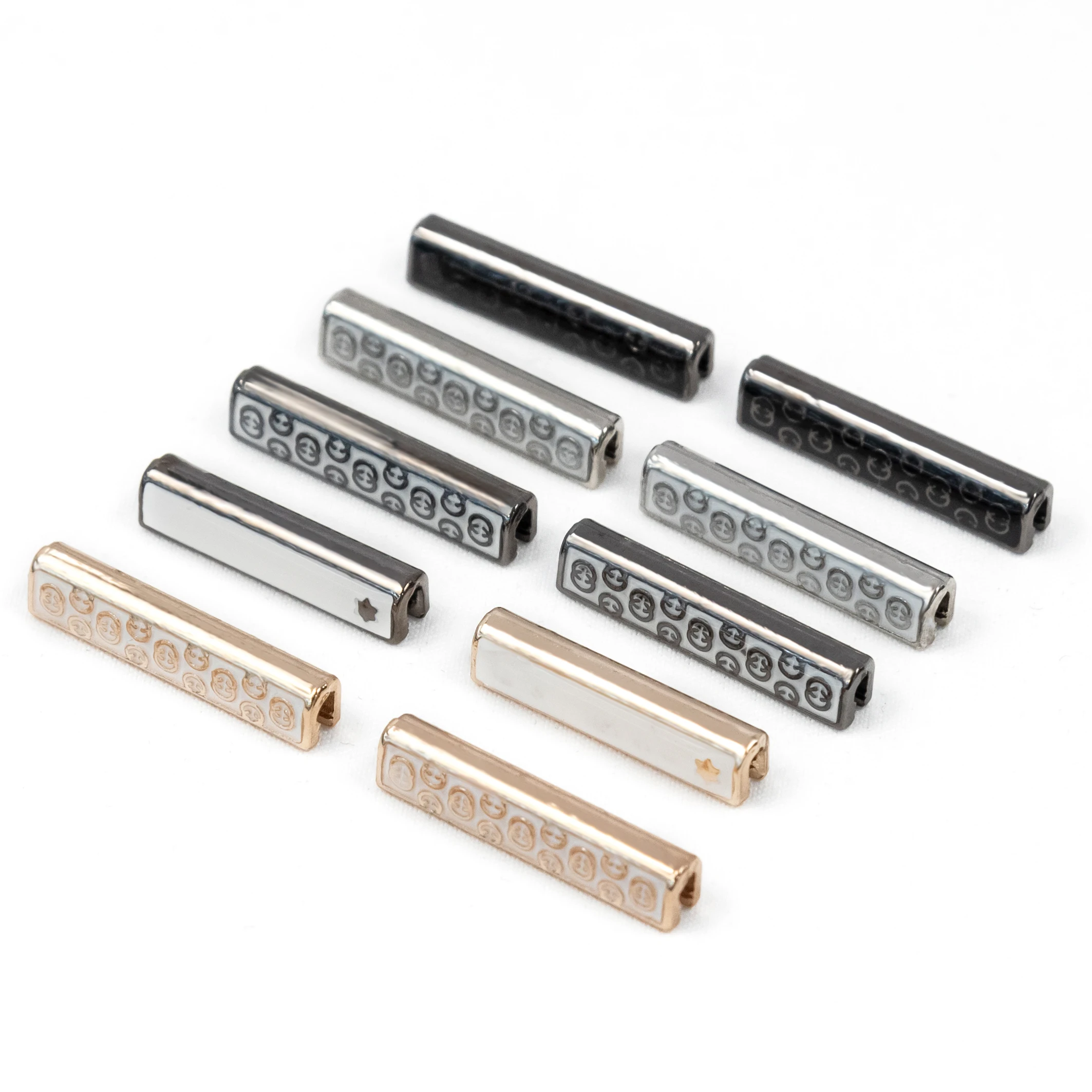 Настраиваемый размер логотип аксессуары для одежды цинковый сплав карман id металлическая коробка зажим