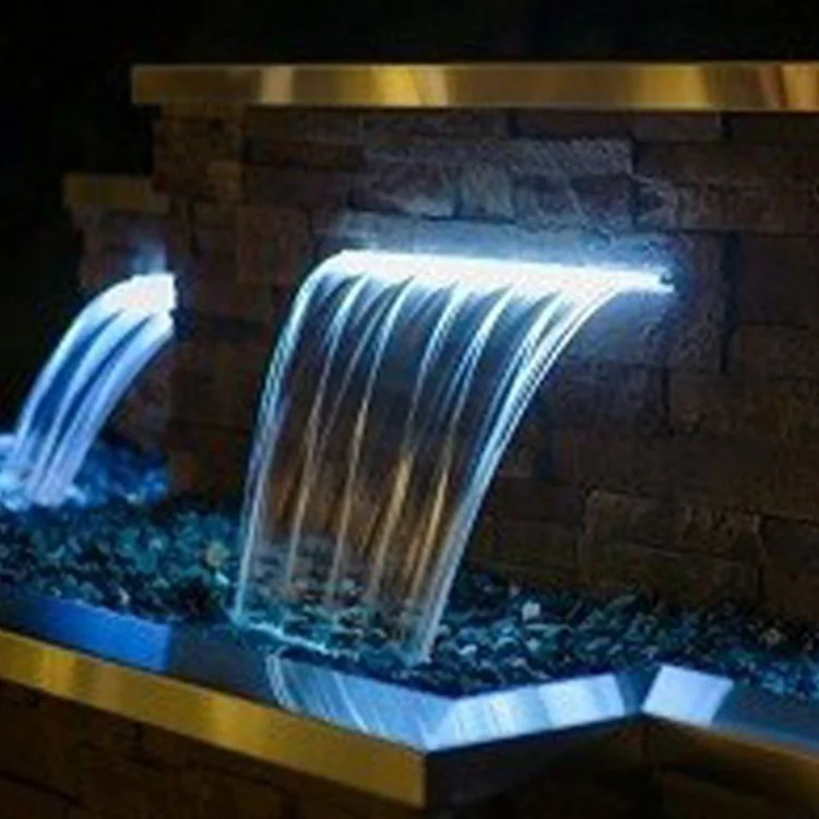 Garden Ornaments Waterfall Water Fall Indoor With Light White Indoor Water Fountain