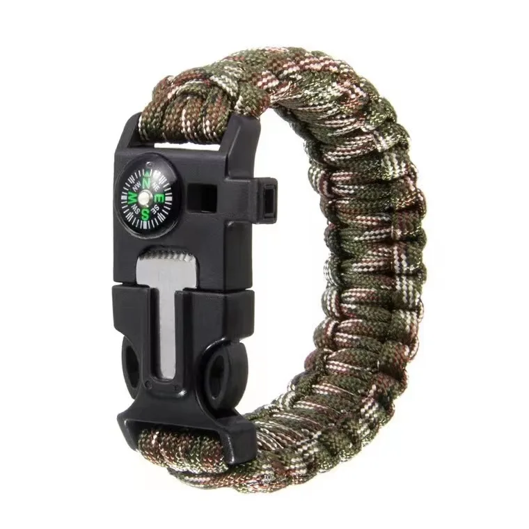 XIWANG Adjustable Paracord survival  compass Bracelet Watch Survival Bracelet With Compass