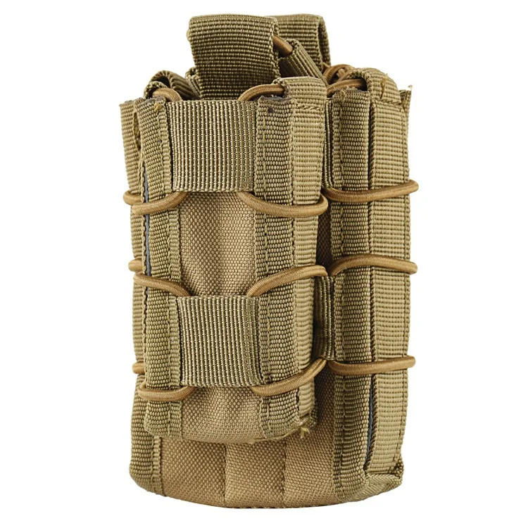 Tactical Molle Double Layer Modular Magazine Pouch Elastic Nylon Cartridge Clip Mag Carrier