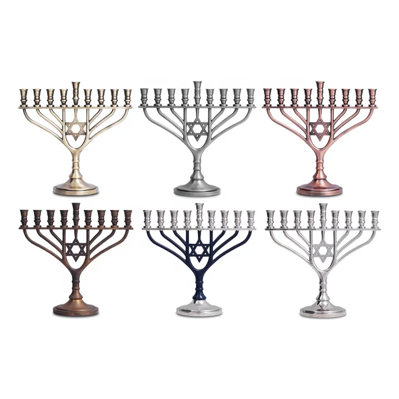 Creative Designer Vintage Chanukah Candle Stand Manufacturer And Exporter Customized Fancy Menorah Hanukah Wholesale