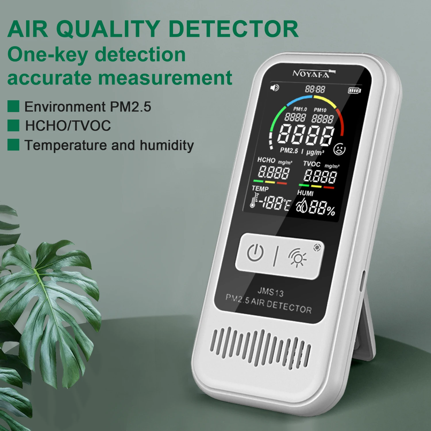 temperature and humidity Sensor Meter Gas Tester Dust Pm25 Pm10 Portable gas detectors TFT air quality monitor accurate