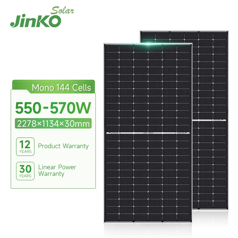 Jinko Solar 550W 555W 560W 565W 570W Bifacial Module Solar Panels with Dual Glass