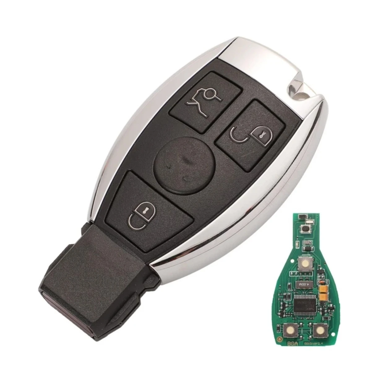 
Smart Remote Key For Mercedes Benz Year 2000+ Supports Original NEC and BGA 315MHz Or 433.92MHz 3 Buttons 