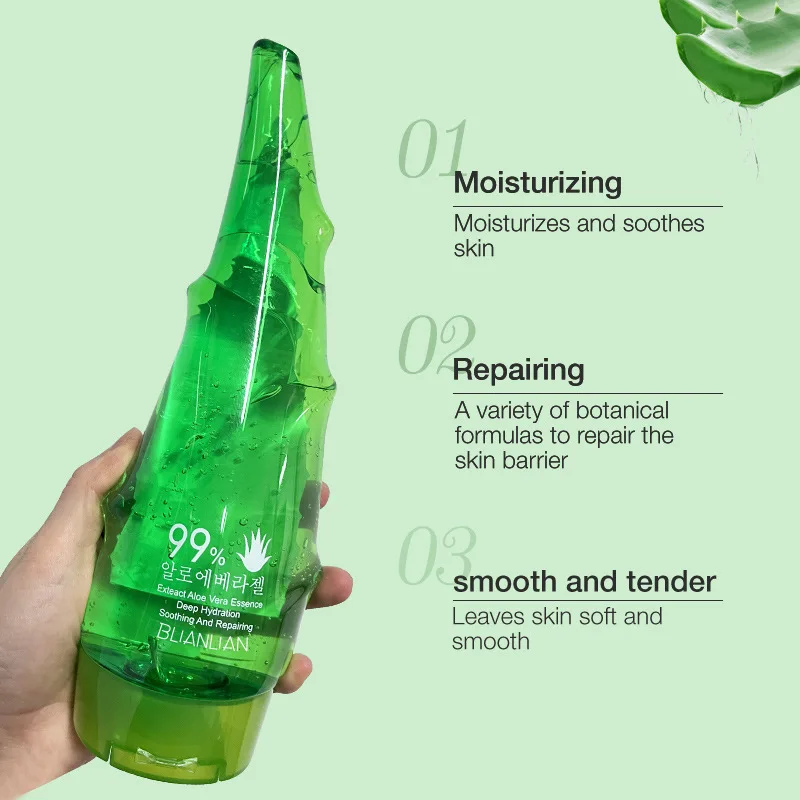 99% Pure Natural Gel Organic Hydrating Face Cream Soothing After Sun Moisturizing Aloe Vera Gel For Face Soothing