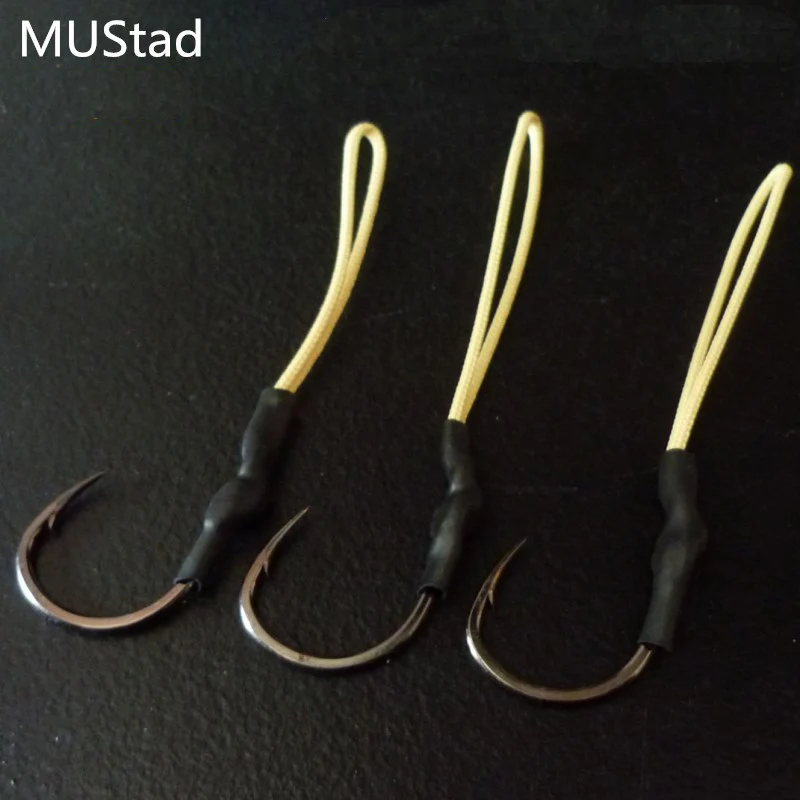 TAIGEK рыболовный крючок для джиггинга 2/0 # - 12/0 MUSTAD одиночный вспомогательные рыболовные крючки